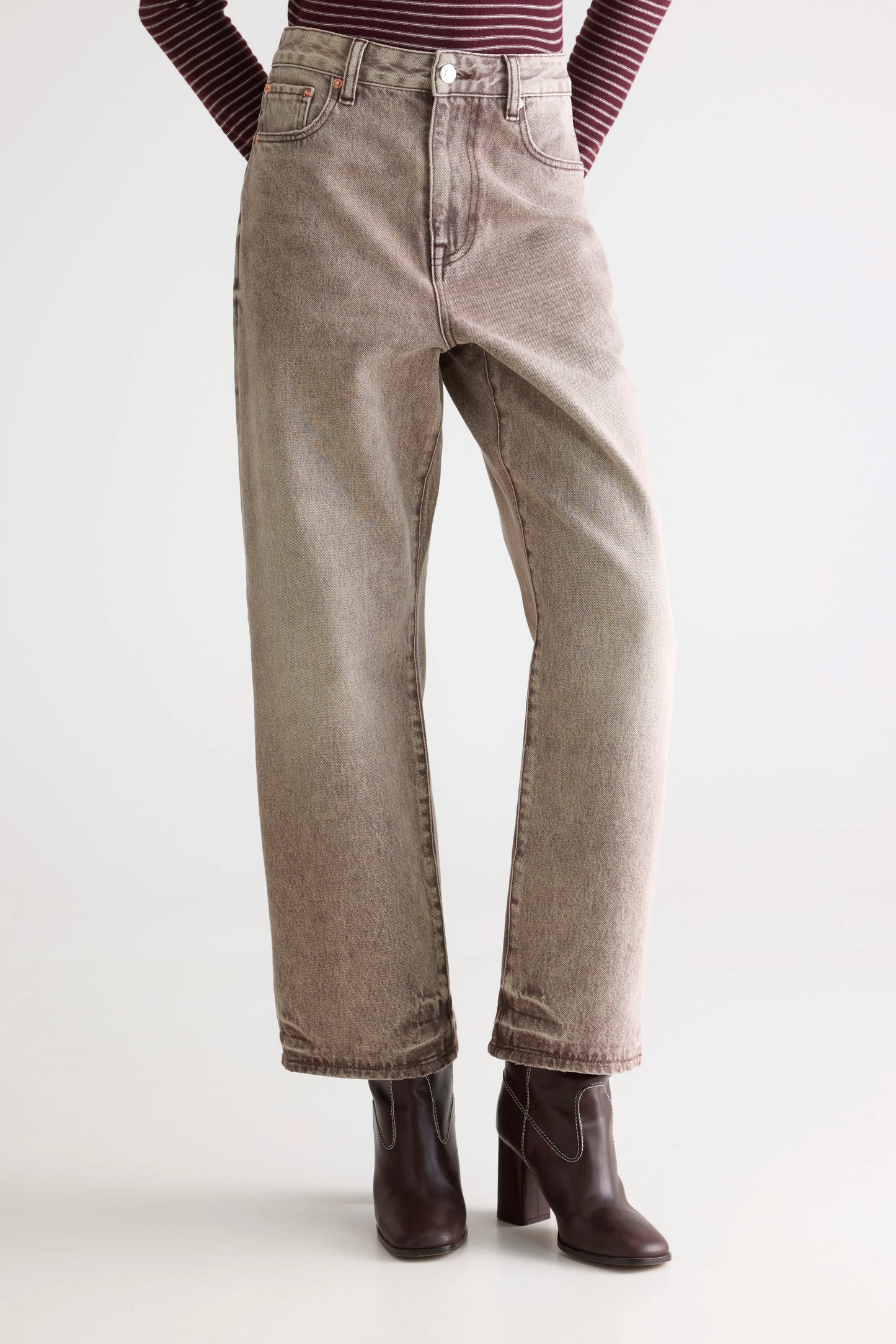Denim N. 61 wide jeans (252 / W / BROWN SNOW)