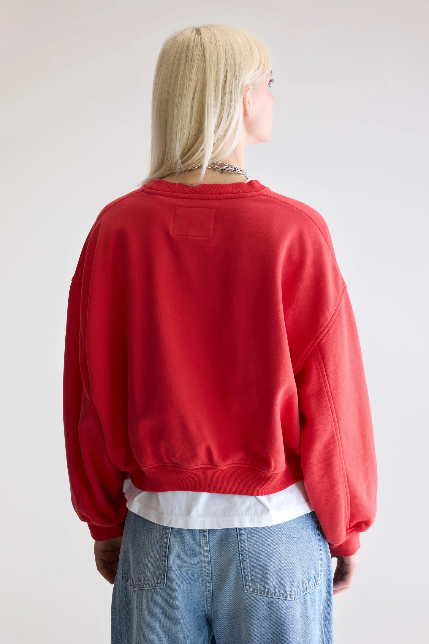 Fancy cropped crewneck sweatshirt (252 / W / SANGUINE)
