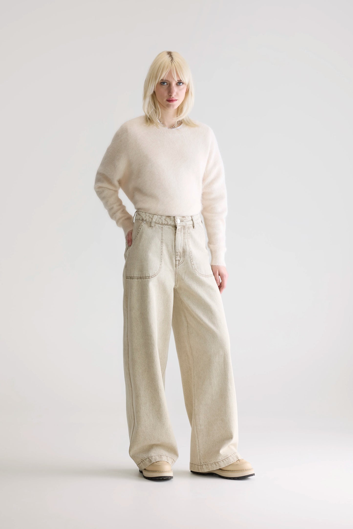 Denim N. 62 wide jeans (252 / W / BEIGE SNOW)