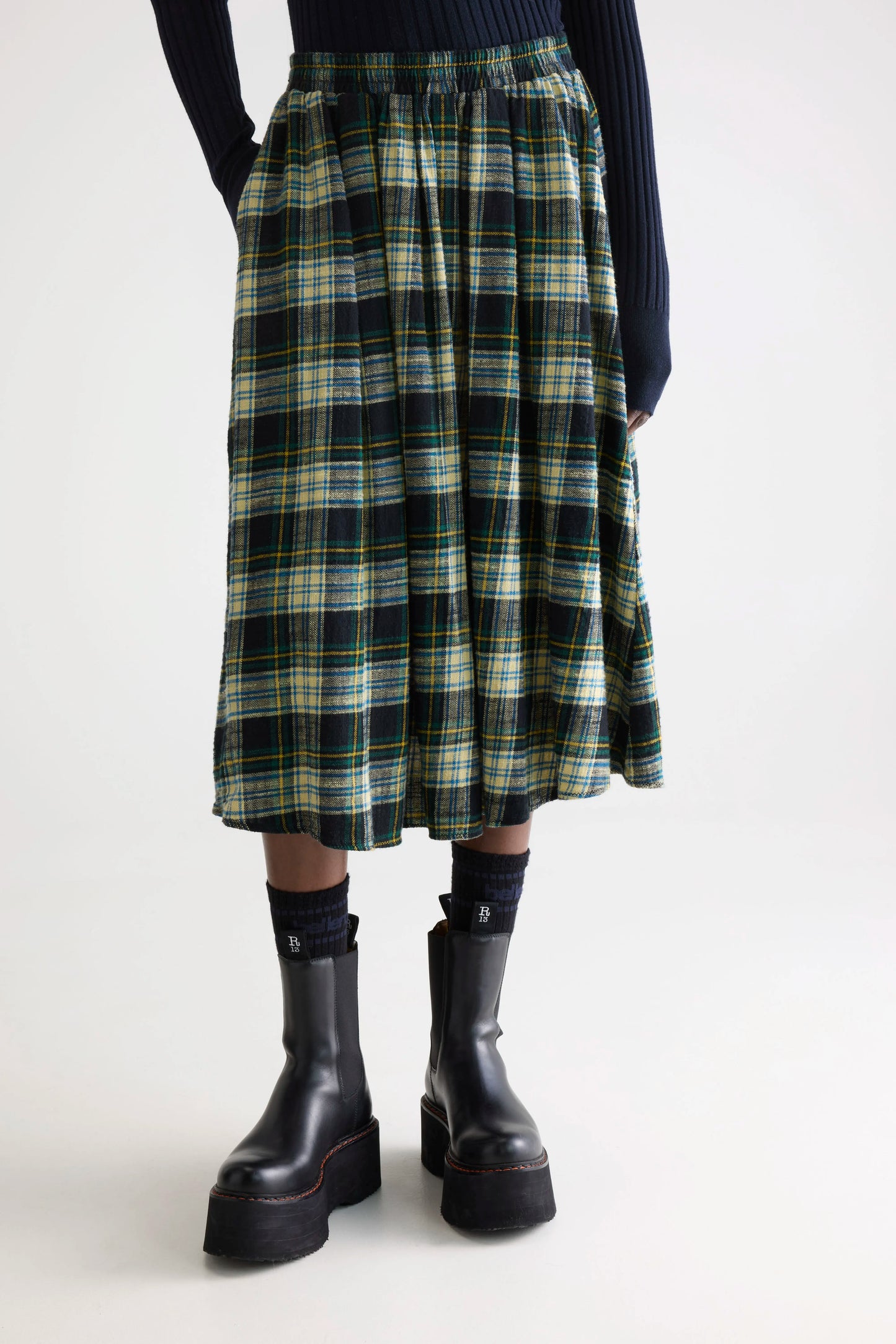 Woogie midi a-line skirt (252 / W / CHECK A)