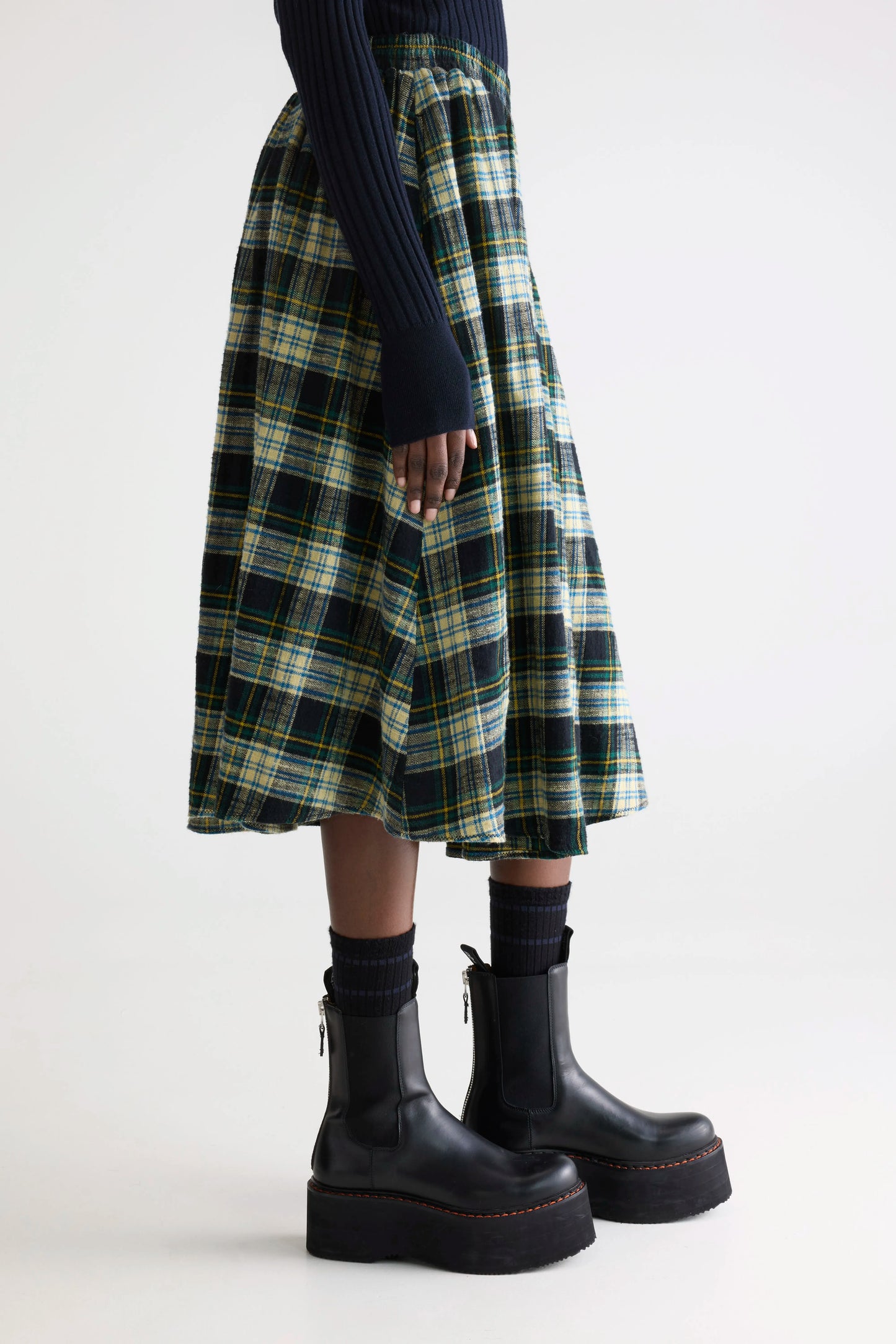 Woogie midi a-line skirt (252 / W / CHECK A)