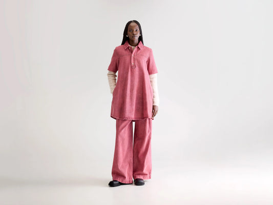 Paprika denim dress (252 / W / WINE STONE)