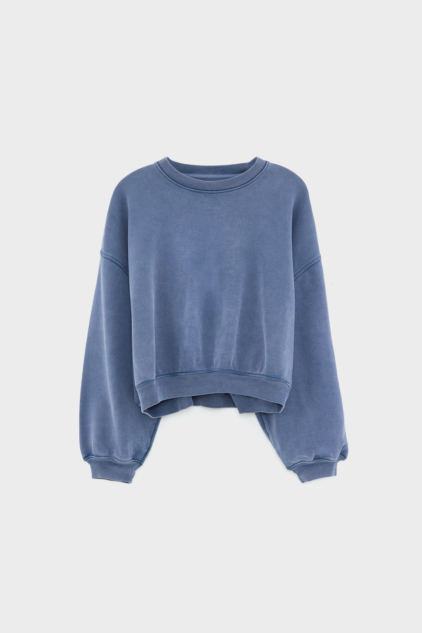Fancy cropped crewneck sweatshirt (252 / W / BLUES)