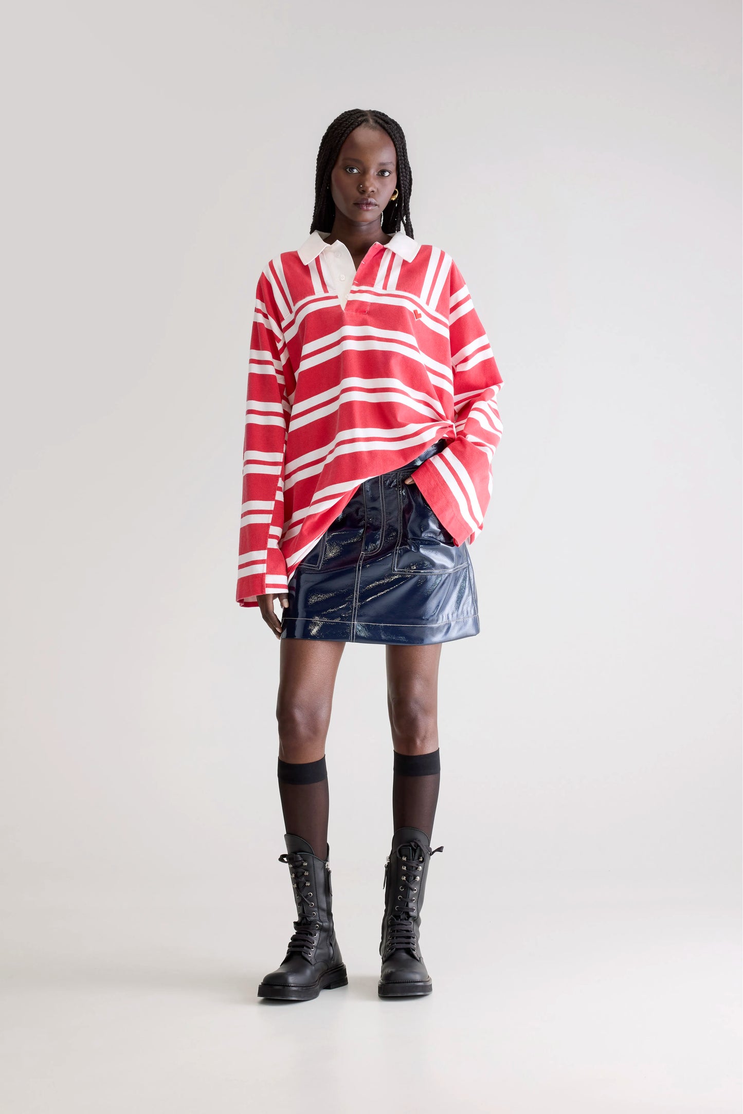 Foogy loose dress (252 / W / STRIPE B)