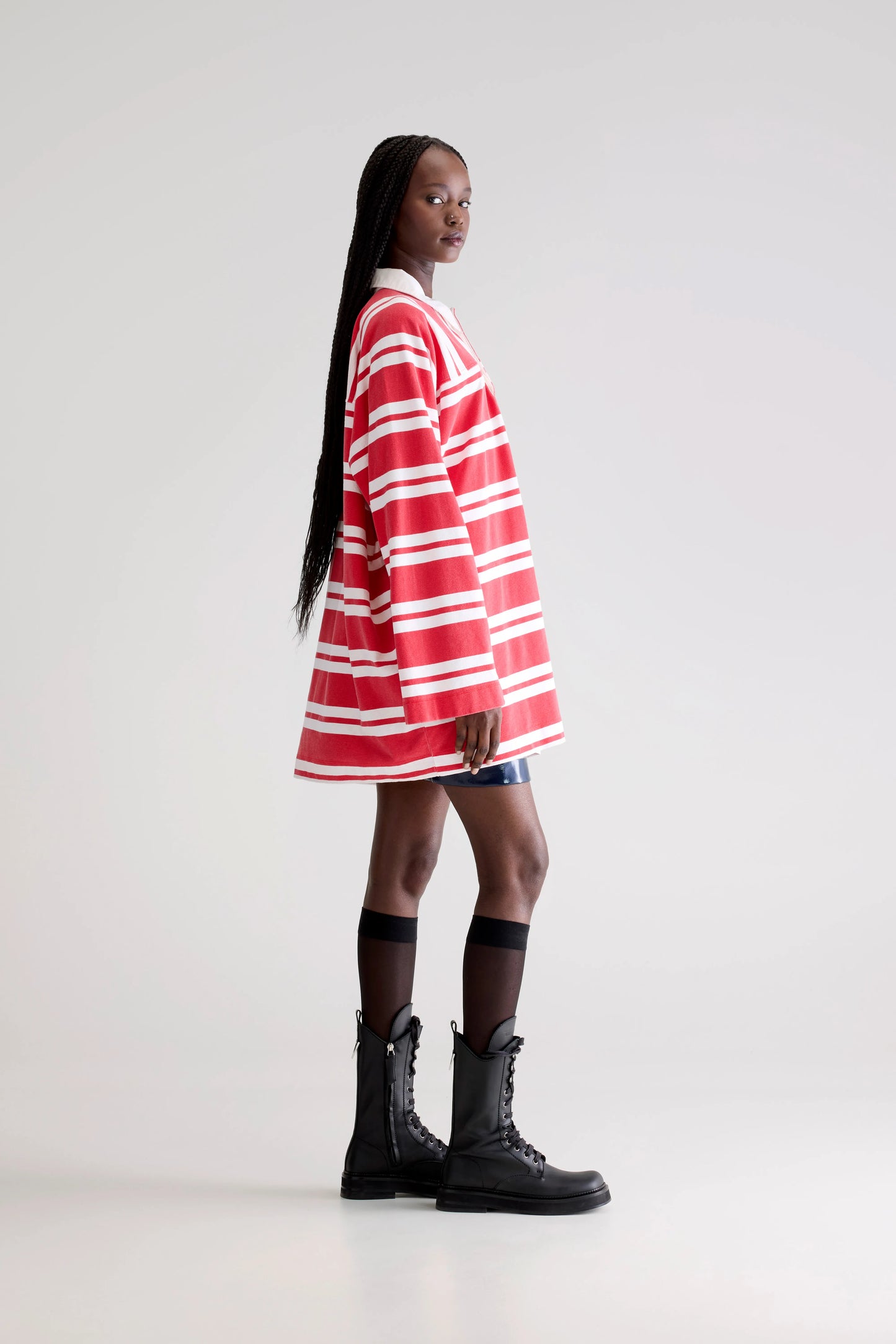 Foogy loose dress (252 / W / STRIPE B)
