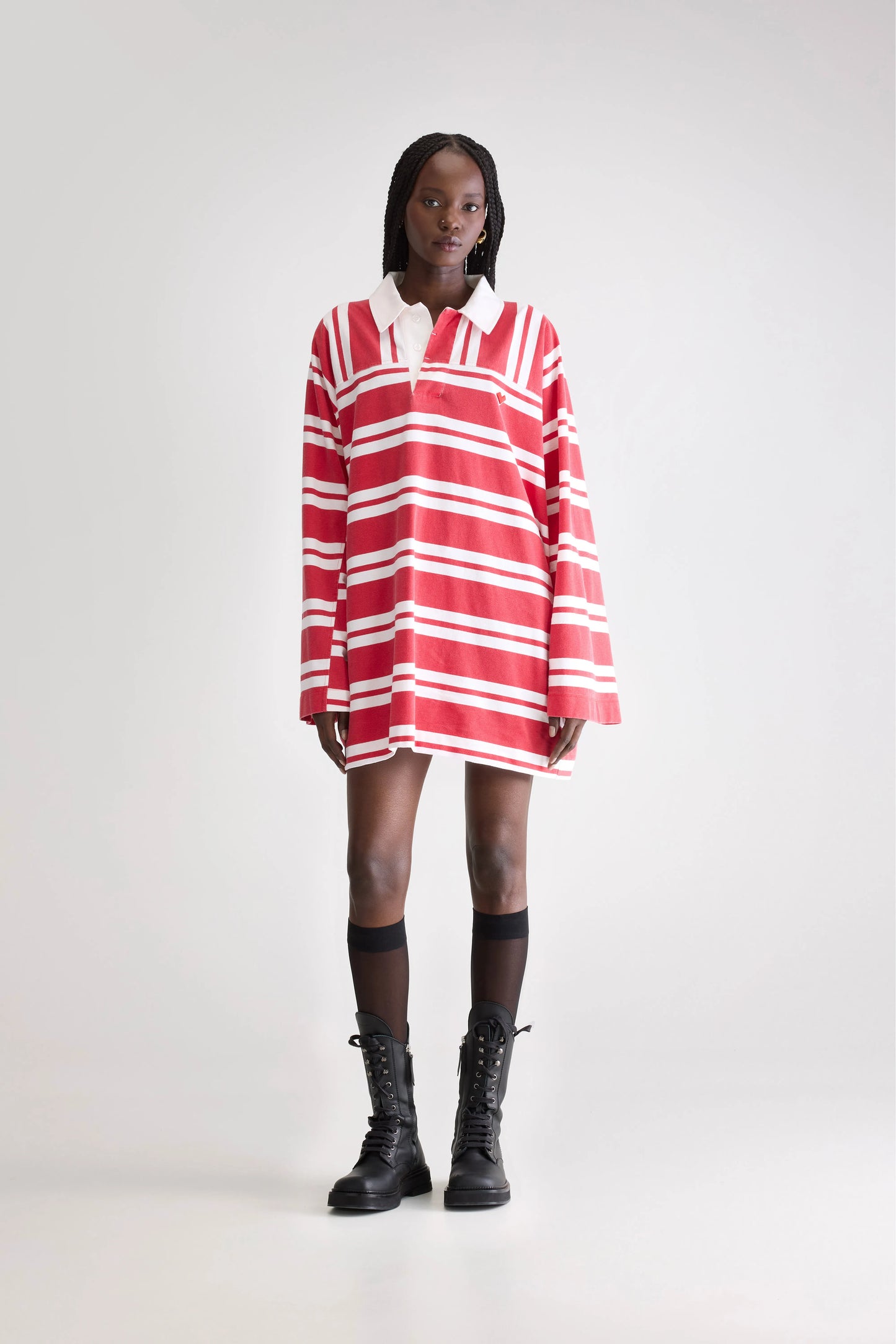 Foogy loose dress (252 / W / STRIPE B)