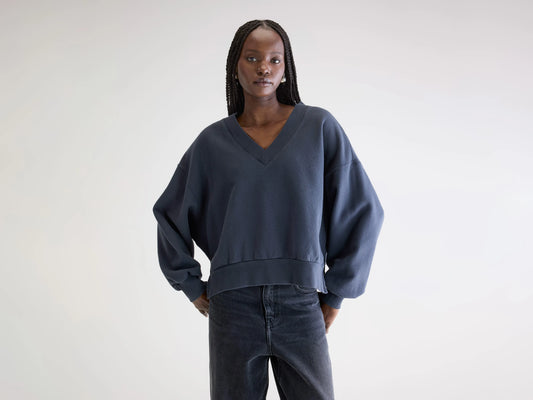Varola v-neck sweatshirt (262 / W / NAVY)