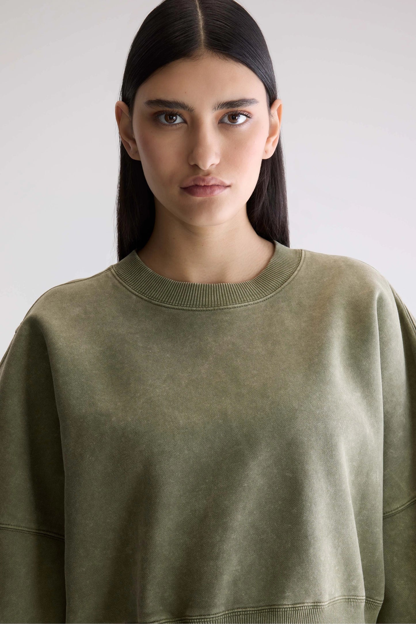 Salva cropped sweatshirt (252 / W / ARMY)