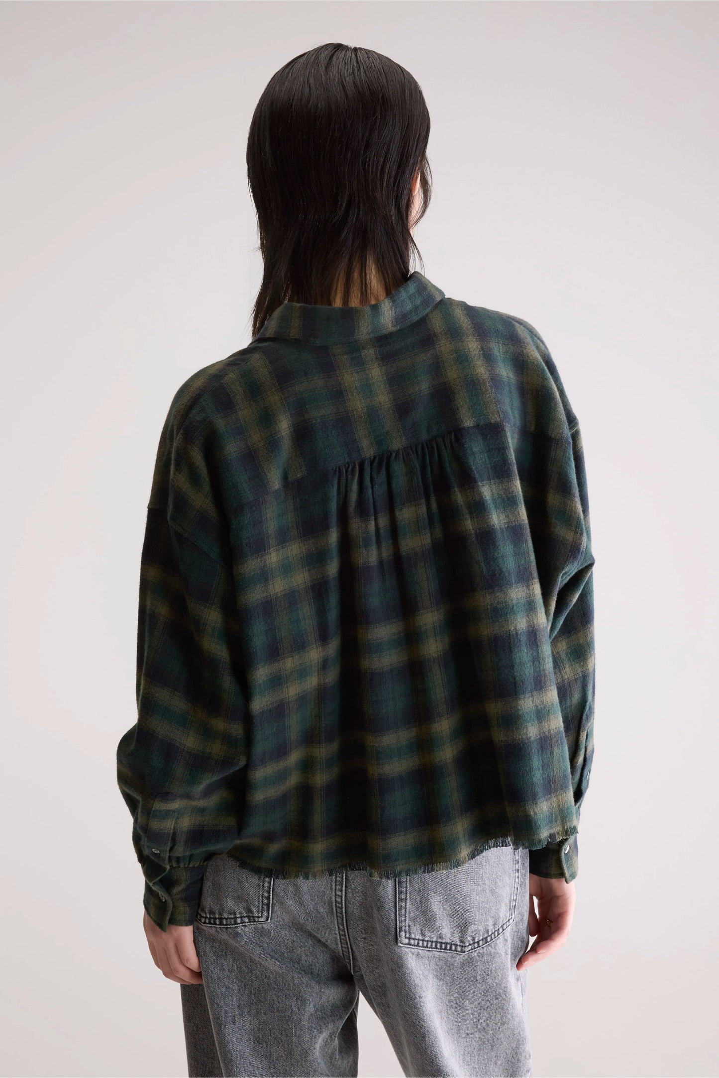 Kraft cropped shirt (252 / W / CHECK A)