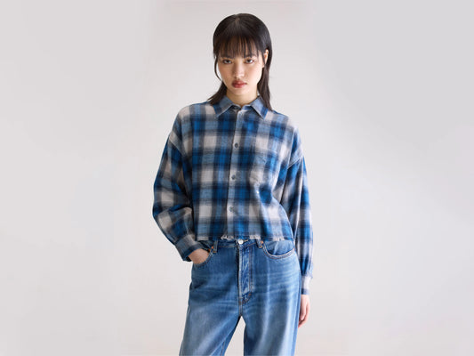 Kraft cropped shirt (252 / W / CHECK A)